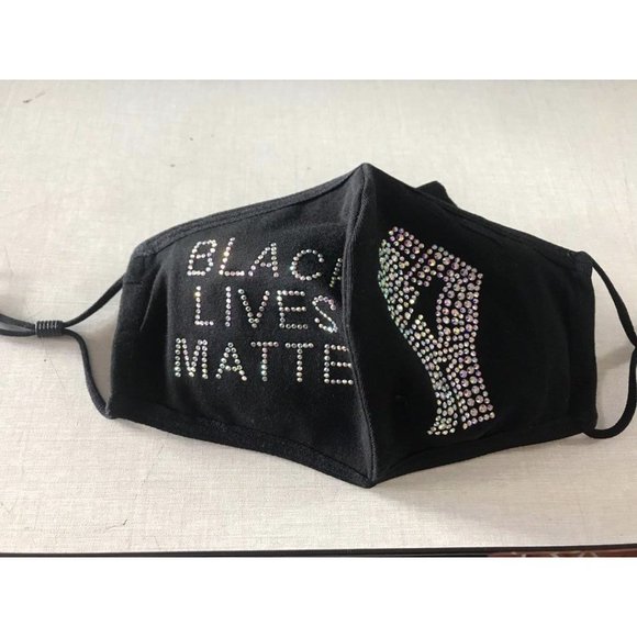 Black Lives Matter Mask  AB Color Adjustable Ear L - Picture 4 of 9